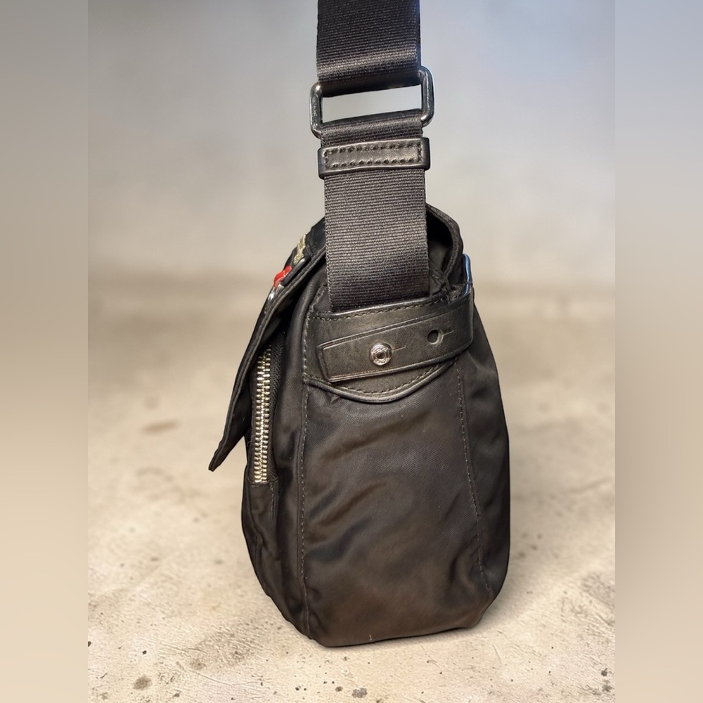 TUMI Black Ballistic Nylon Crossbody Messenger Travel Bag Adjustable Strap - Picture 6 of 14